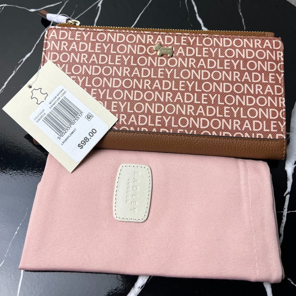 RADLEY LONDON Tan Leather Large Bifold Matinee Wallet
